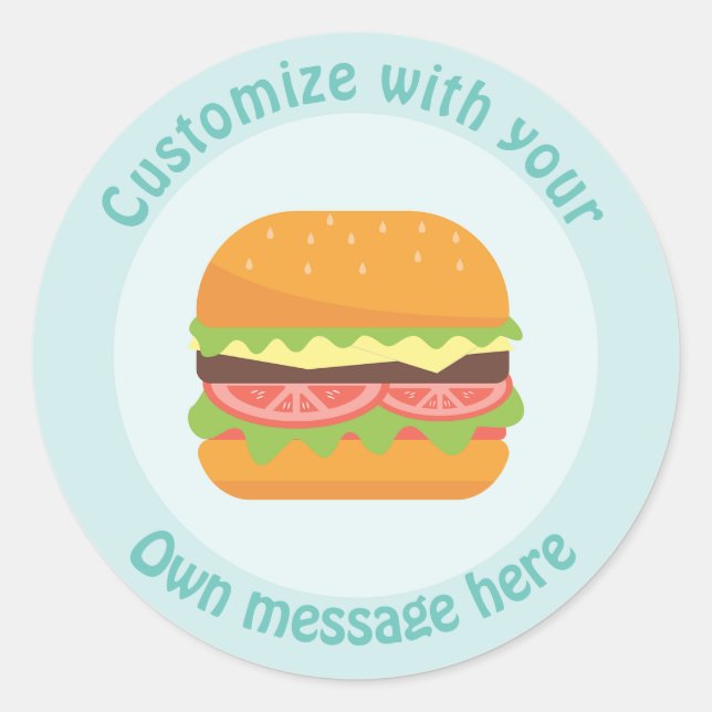 Adesivo Burger Personalizado (Frente)