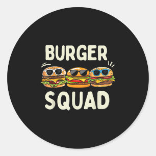 Adesivo Burger Squad Funny Hamburger Fast Foodie Lovers Bu