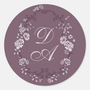 Adesivo Burgundy Botânico Monogramado