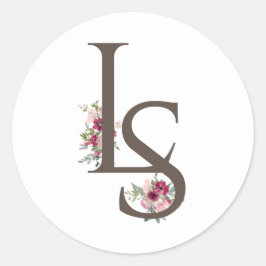 Adesivo Burgundy e blush Casamento Clássico Rou