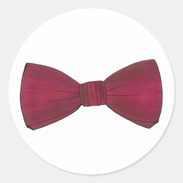 Adesivo Burgundy Maroon Arco Bowtie Baile de formatura Gro (Frente)