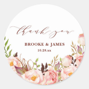 Adesivo Burgundy Marsala Blush Boho Wedker Sticker