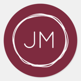 Adesivo Burgundy Monogramas Stickers
