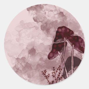 Adesivo Burgundy Neon Mushroom