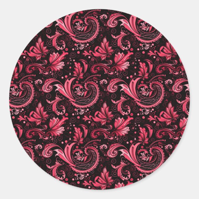 Adesivo Burgundy Paisley Stickers (Frente)