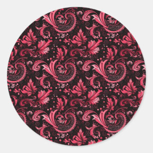 Adesivo Burgundy Paisley Stickers