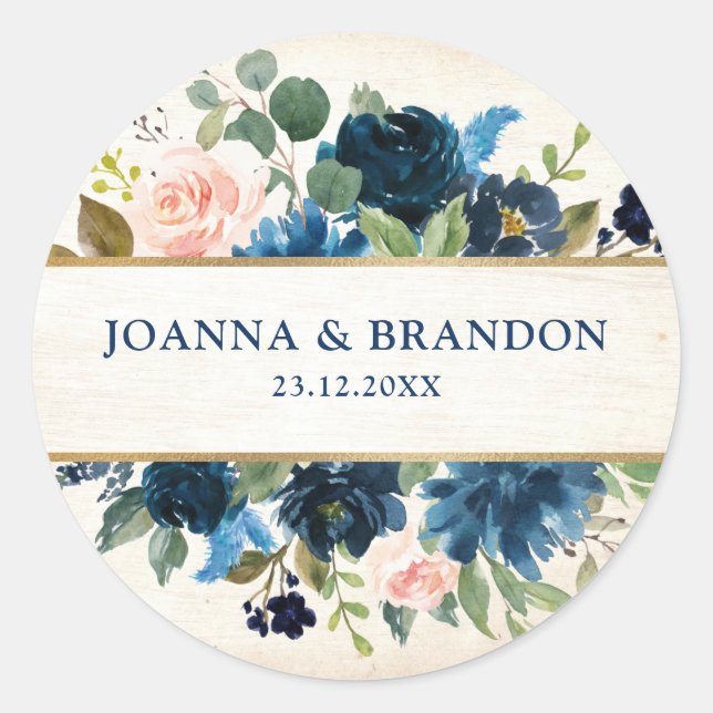 Adesivo Burgundy Red Marinho Floral Boho Obrigado (Frente)