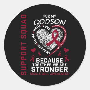 Adesivo Burgundy Sickle Cell Awarness Items Godson Support