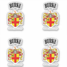 Burke Crest Tradução e significado irlandês (x4)
