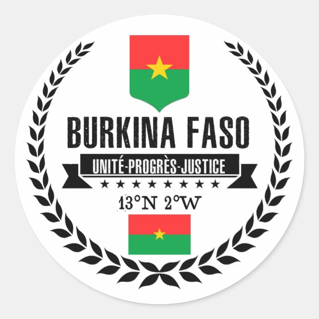 Adesivo Burkina Faso (Frente)