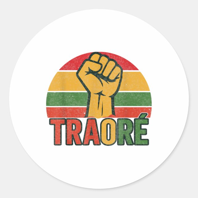 Adesivo Burkina Faso - Bravo Capitão Ibrahim Traoré _ Thom (Frente)