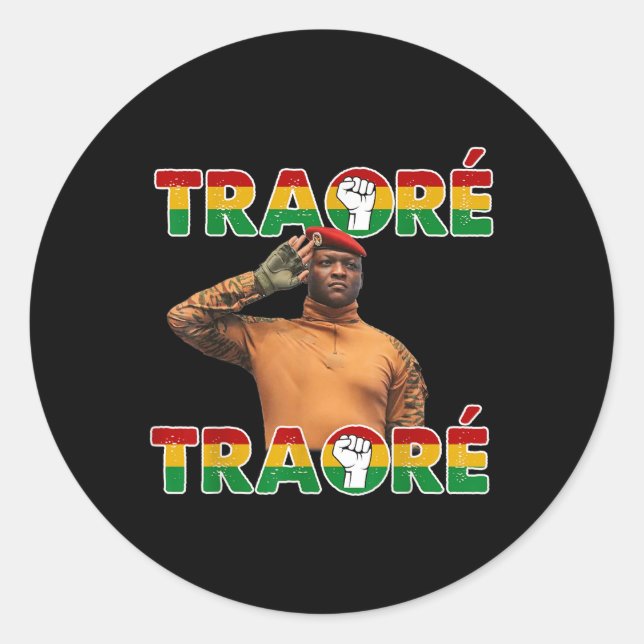 Adesivo Burkina Faso - Ibrahim Traoré _ Thomas Sankara (Frente)
