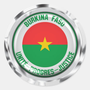 Adesivo Burkina Faso Round Emblem