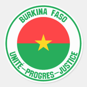 Adesivo Burkina Faso Round Emblem