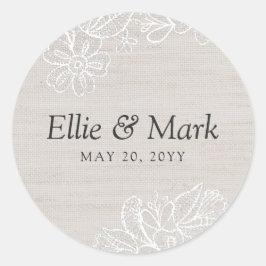 Adesivo Burlap e Lace Wedding