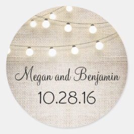 Adesivo Burlap e String Lights Russo