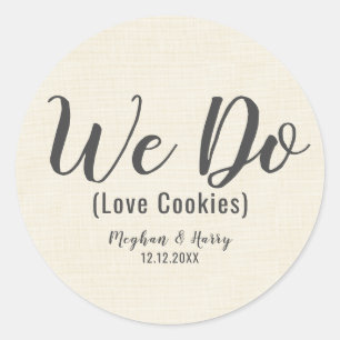 Adesivo Burlap Elegante Nós Amamos Cookies