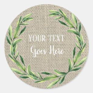 Adesivo Burlap Floral Wreath (Texto Físico)