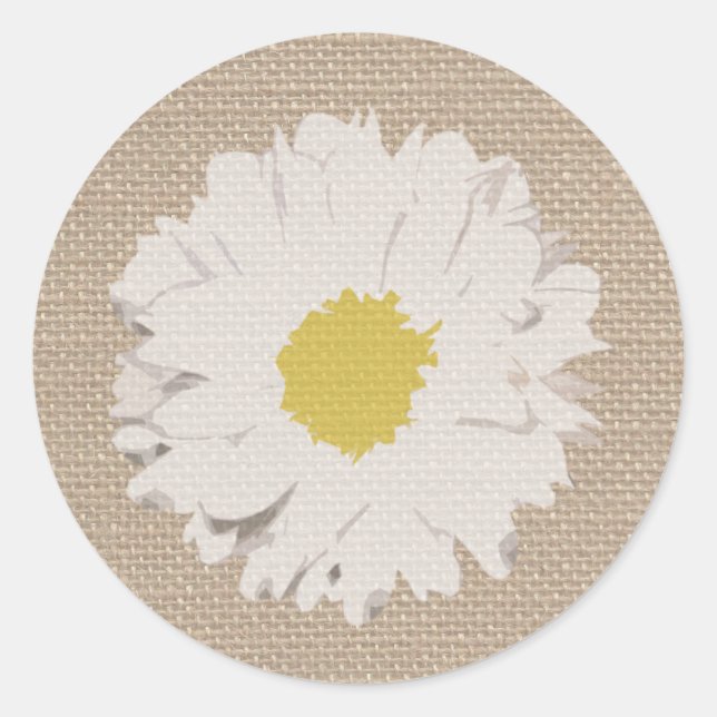 Adesivo Burlap Inspirou Daisy Sticker (Frente)