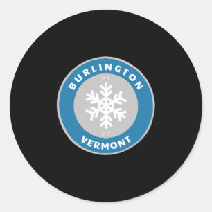 Adesivo Burlington Vermont Vt Inverno Neve Floco de Neve D