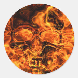 Adesivo Burning skull