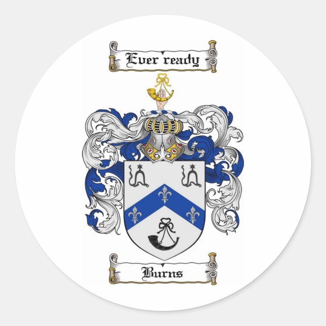 ADESIVO BURNS FAMILY CREST - QUEIMA CASACO DE ARMAS (Frente)
