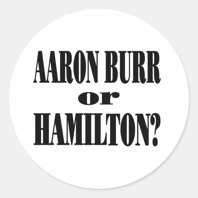 Adesivo Burr ou Hamilton? (Frente)