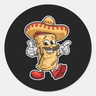 Adesivo Burrito de sombrero mexicano cinco de maio festa