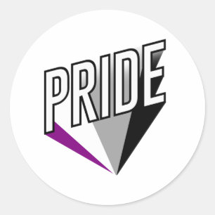 Adesivo Burst do Orgulho Asexual