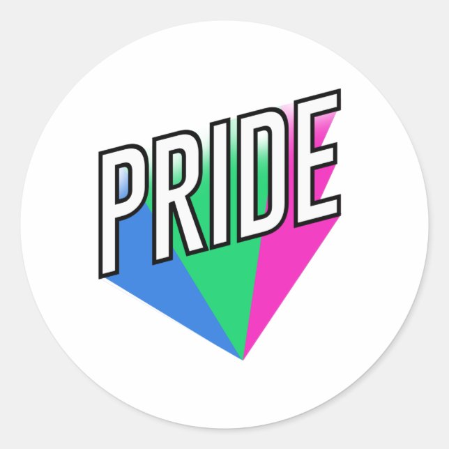 Adesivo Burst do Orgulho Polisexual (Frente)