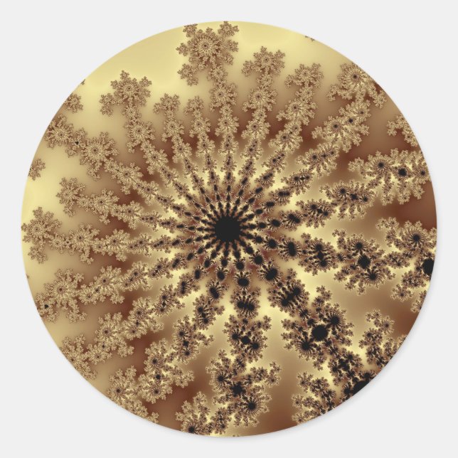 Adesivo Burst Fractal Dourado (Frente)
