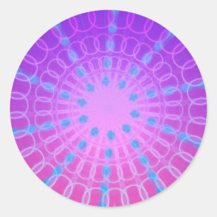 Adesivo Burst Sticker Circular Psicodélico Diverso