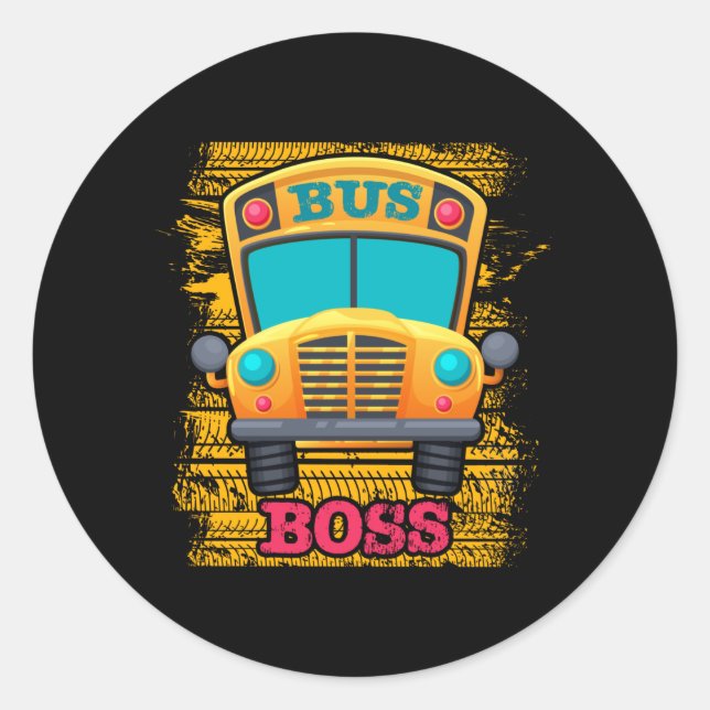 Adesivo Bus Boss - Apreciação do Motorista de Ônibus Escol (Frente)
