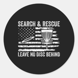 Adesivo Busca e Resgate de Disc Golf Não Deixe Nenhum Disc