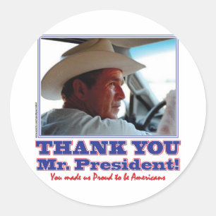 Adesivo Bush-Obrigado-You-American