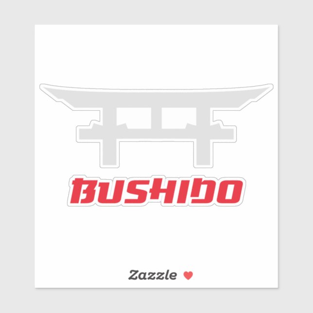 Adesivo Bushido Martial Arts Honor (Folha)