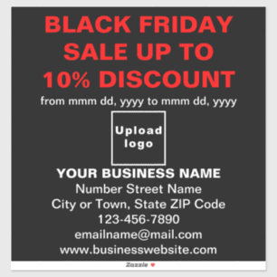 Adesivo Business Black Friday Sale sobre vinil preto