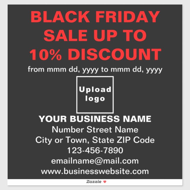 Adesivo Business Black Friday Sale sobre vinil preto (Folha)