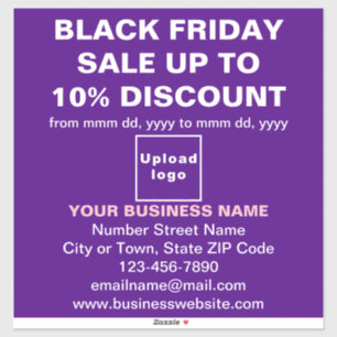 Adesivo Business Black Friday Sale sobre vinil roxo
