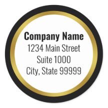 Business Black White e Dourado endereço de devoluç