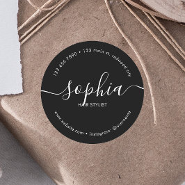 Adesivo Business Girly Calliografia Black