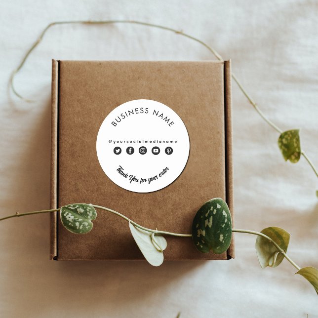 Adesivo Business Obrigado Encapsulando produtos Mídia soci (Criador carregado)