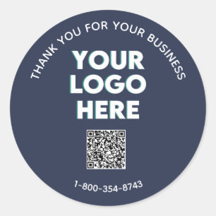 Adesivo Business Obrigado Logotipo Personalizado Código QR