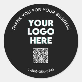 Adesivo Business Obrigado Logotipo Personalizado Código QR
