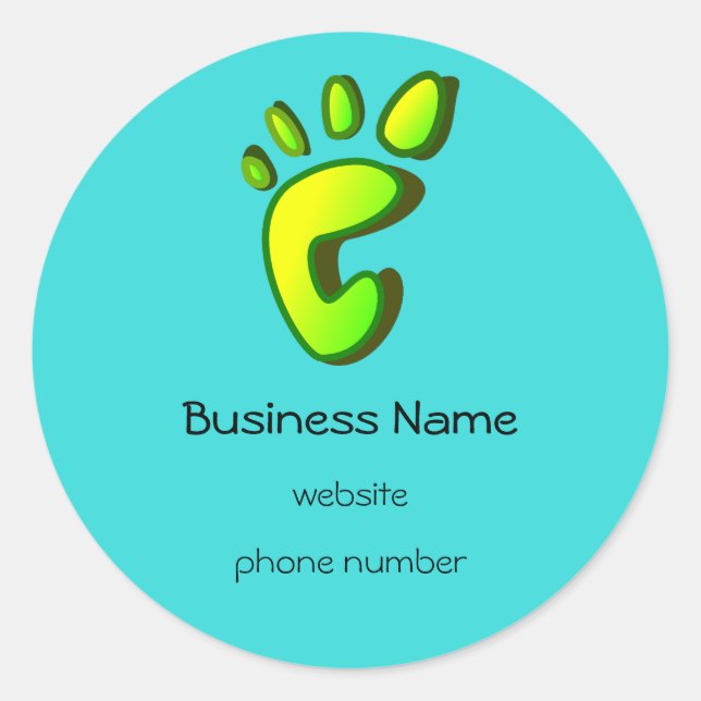 Adesivo Business Sticker personalizado com grande espaço (Frente)