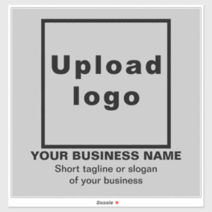 Adesivo Business Tagline em Cinzas Grande Quadrado Vinil