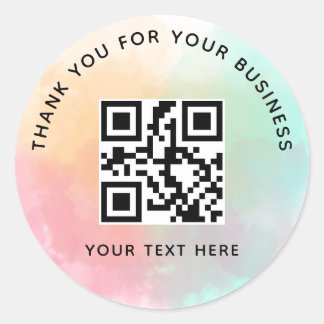 Adesivo Business Thank You Custom QR Code Colorful