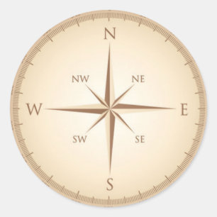 Adesivo Bússola Vintage