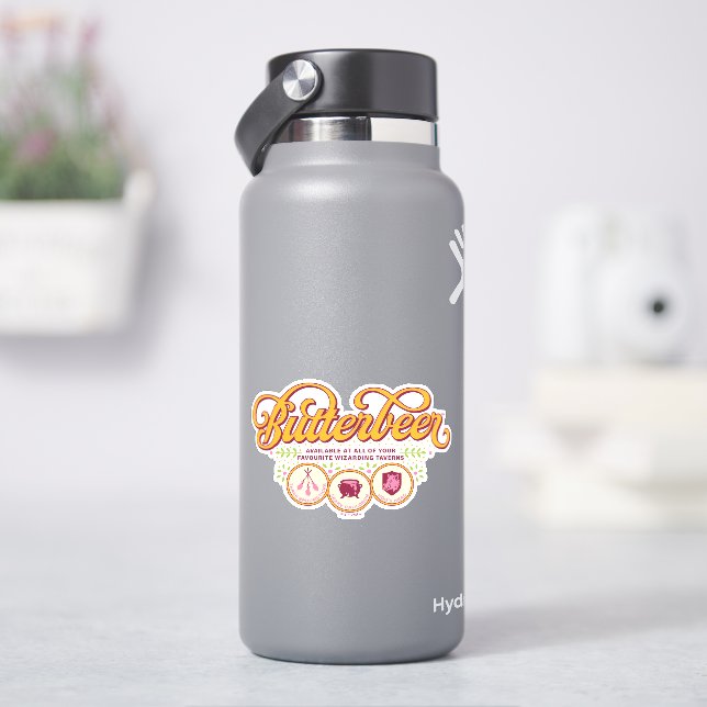 Adesivo BUTTERBEER™ Disponível em Taverna Mágicas (HidroFlask)