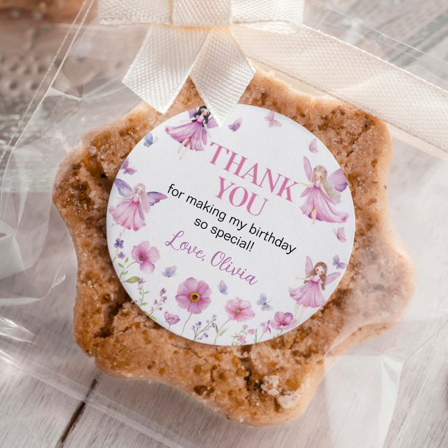 Adesivo Butterfly Fairy Floral Garden Birthday (Criador carregado)